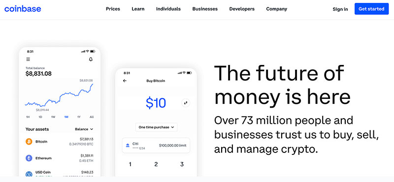 coinbase website